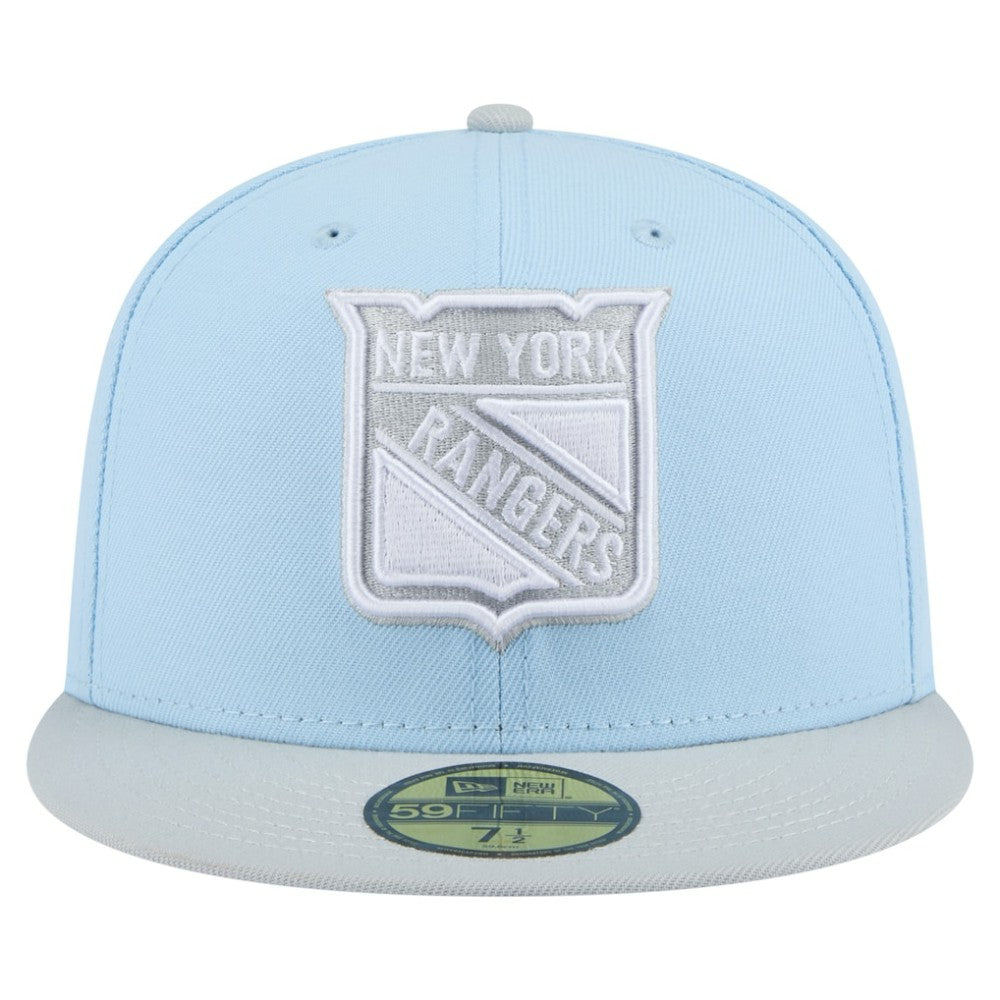 NHL New York Rangers New Era Color Pack 2-Tone 59FIFTY Fitted Hat - Light Blue/Gray