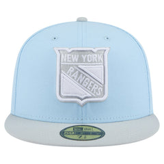 NHL New York Rangers New Era Color Pack 2-Tone 59FIFTY Fitted Hat - Light Blue/Gray