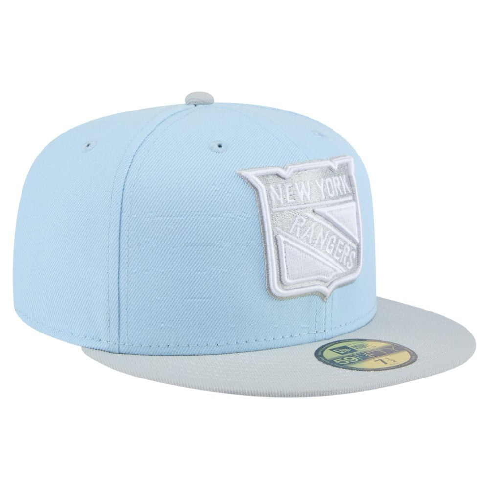 NHL New York Rangers New Era Color Pack 2-Tone 59FIFTY Fitted Hat - Light Blue/Gray