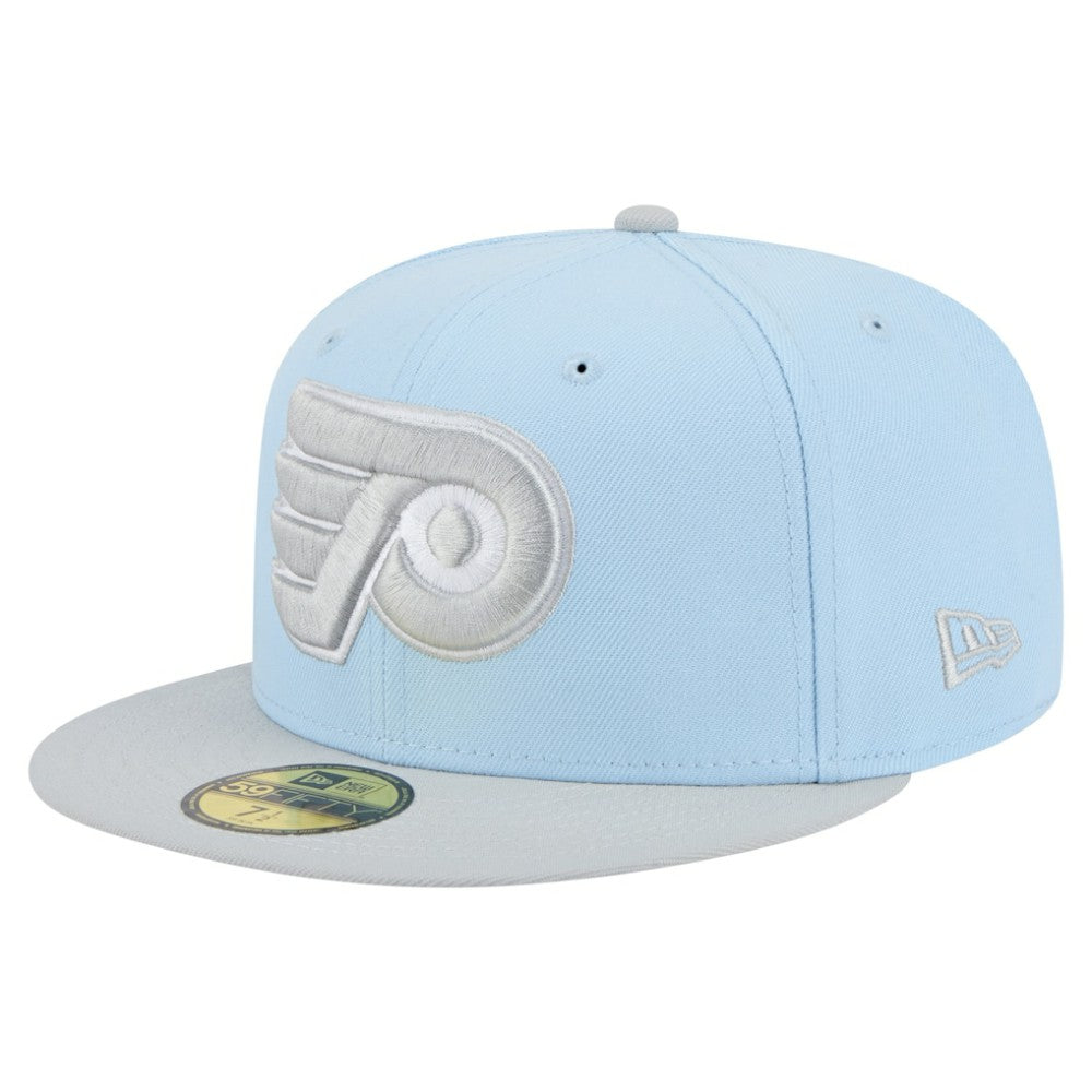NHL Philadelphia Flyers New Era Color Pack Two-Tone 59FIFTY Fitted Hat - Light Blue/Gray