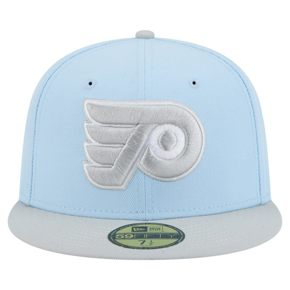 NHL Philadelphia Flyers New Era Color Pack Two-Tone 59FIFTY Fitted Hat - Light Blue/Gray