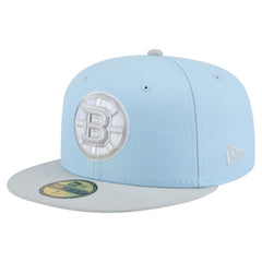 NHL Boston Bruins New Era Color Pack Two-Tone 59FIFTY Fitted Hat - Light Blue/Gray