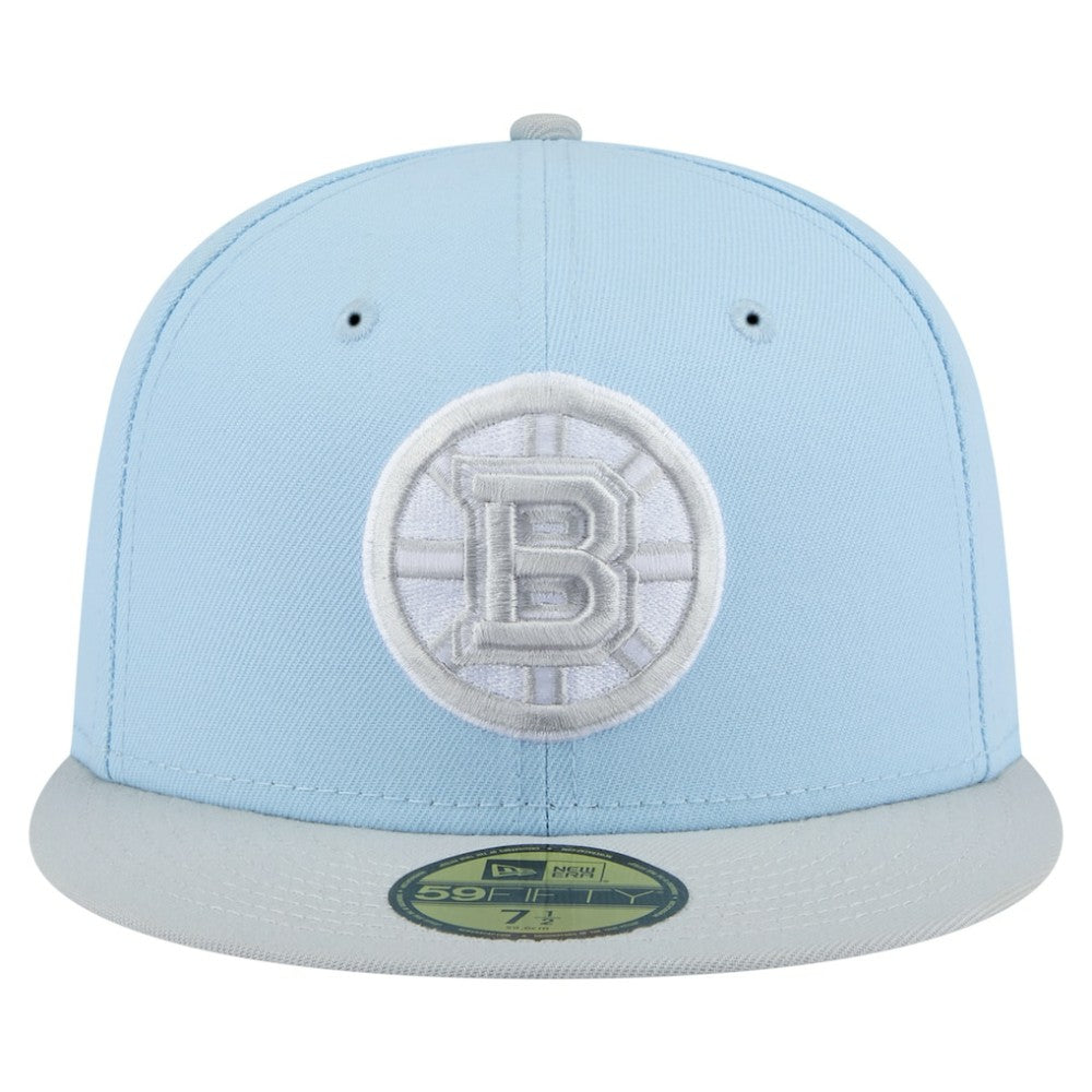 NHL Boston Bruins New Era Color Pack Two-Tone 59FIFTY Fitted Hat - Light Blue/Gray