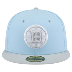 NHL Boston Bruins New Era Color Pack Two-Tone 59FIFTY Fitted Hat - Light Blue/Gray