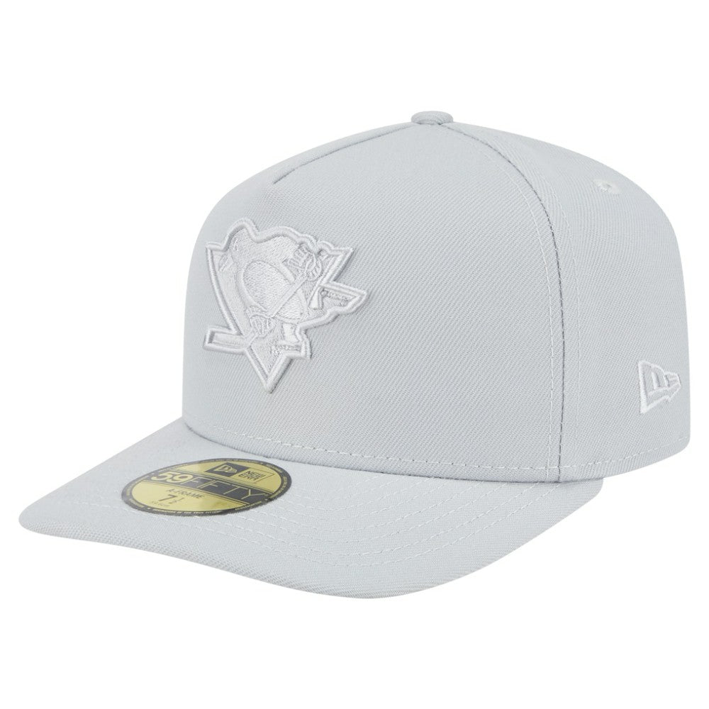 NHL Pittsburgh Penguins New Era Color Pack A-Frame 59FIFTY Fitted Hat - Gray