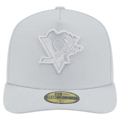 NHL Pittsburgh Penguins New Era Color Pack A-Frame 59FIFTY Fitted Hat - Gray