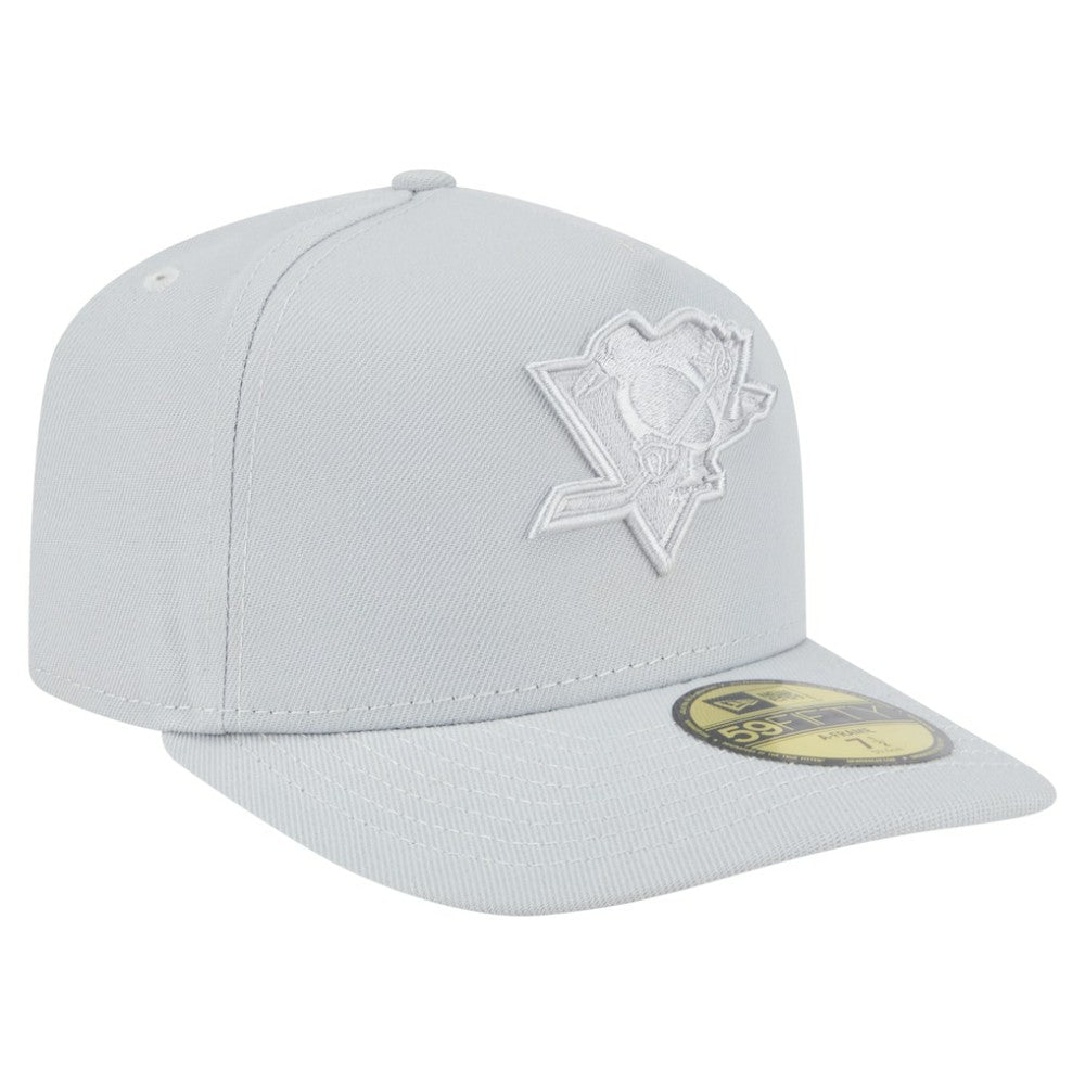 NHL Pittsburgh Penguins New Era Color Pack A-Frame 59FIFTY Fitted Hat - Gray