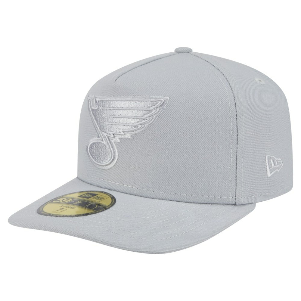 NHL St. Louis Blues New Era Color Pack A-Frame 59FIFTY Fitted Hat - Gray