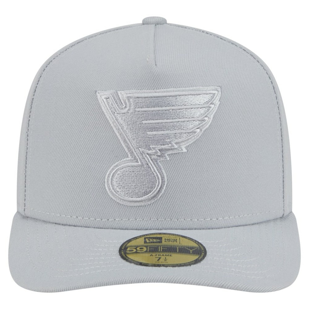 NHL St. Louis Blues New Era Color Pack A-Frame 59FIFTY Fitted Hat - Gray