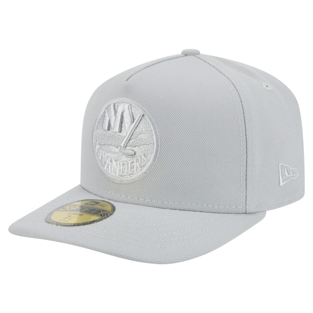NHL New York Islanders New Era Color Pack A-Frame 59FIFTY Fitted Hat - Gray