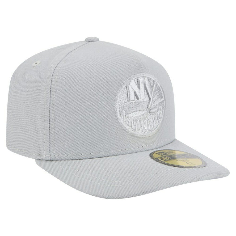 NHL New York Islanders New Era Color Pack A-Frame 59FIFTY Fitted Hat - Gray