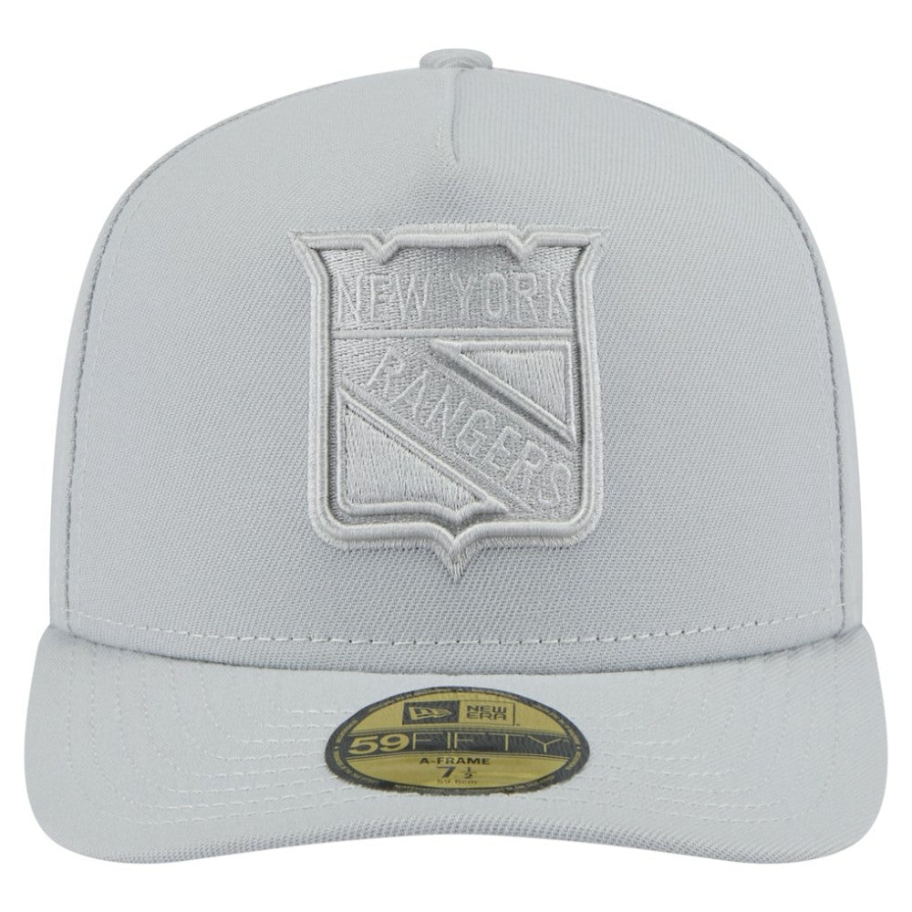 NHL New York Rangers New Era Color Pack A-Frame 59FIFTY Fitted Hat - Gray
