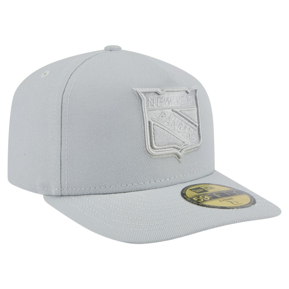 NHL New York Rangers New Era Color Pack A-Frame 59FIFTY Fitted Hat - Gray