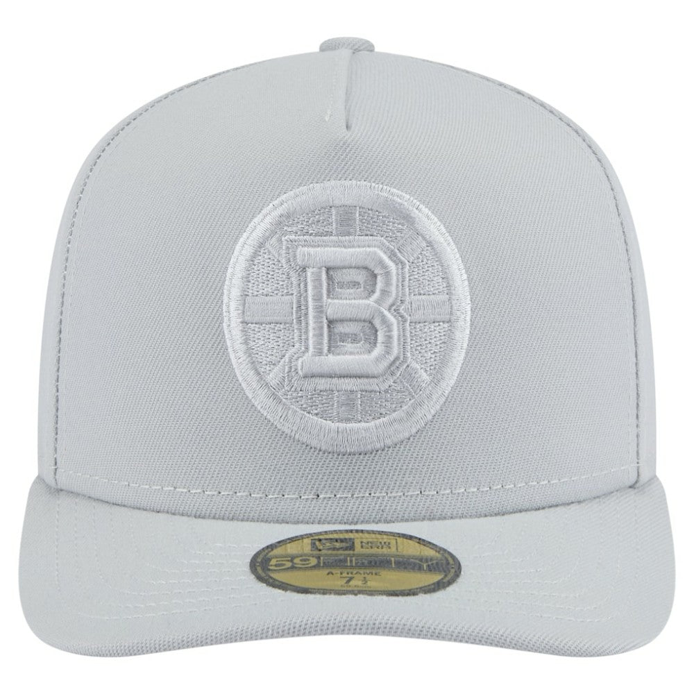 NHL Boston Bruins New Era Color Pack A-Frame 59FIFTY Fitted Hat - Gray