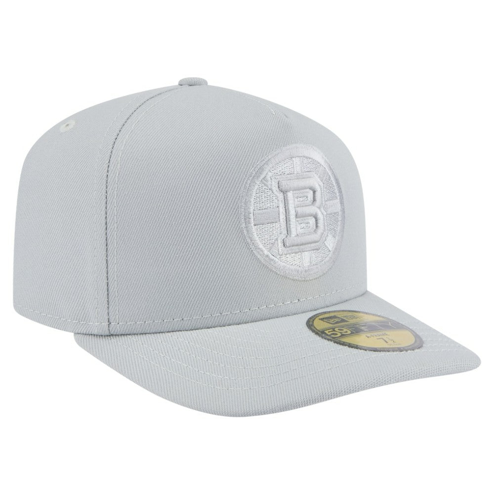 NHL Boston Bruins New Era Color Pack A-Frame 59FIFTY Fitted Hat - Gray