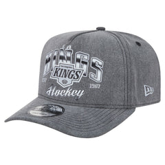 NHL Los Angeles Kings New Era Throwback Washed A-Frame Pre-Curved 9FIFTY Snapback Hat - Charcoal