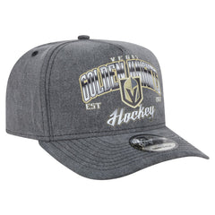 NHL Vegas Golden Knights New Era Throwback Washed A-Frame Pre-Curved 9FIFTY Snapback Hat - Charcoal