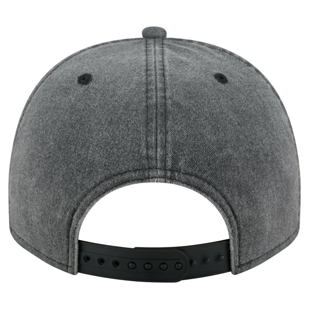 NHL Chicago Blackhawks New Era Throwback Washed A-Frame Pre-Curved 9FIFTY Snapback Hat - Charcoal