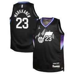 Lauri Markkanen Utah Jazz Jordan Brand Youth Swingman Jersey Statement Edition Black