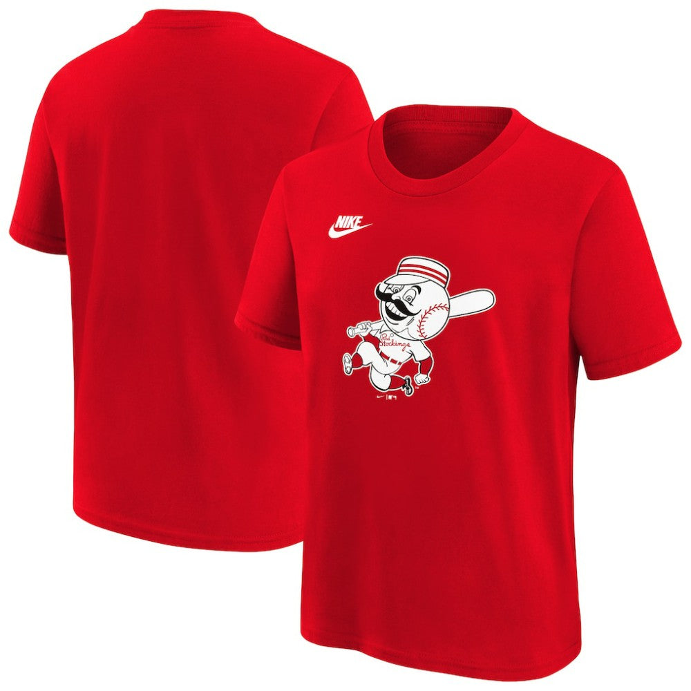 Cincinnati Reds Nike Youth Cooperstown Collection Team Logo T-Shirt - Red T-shirts