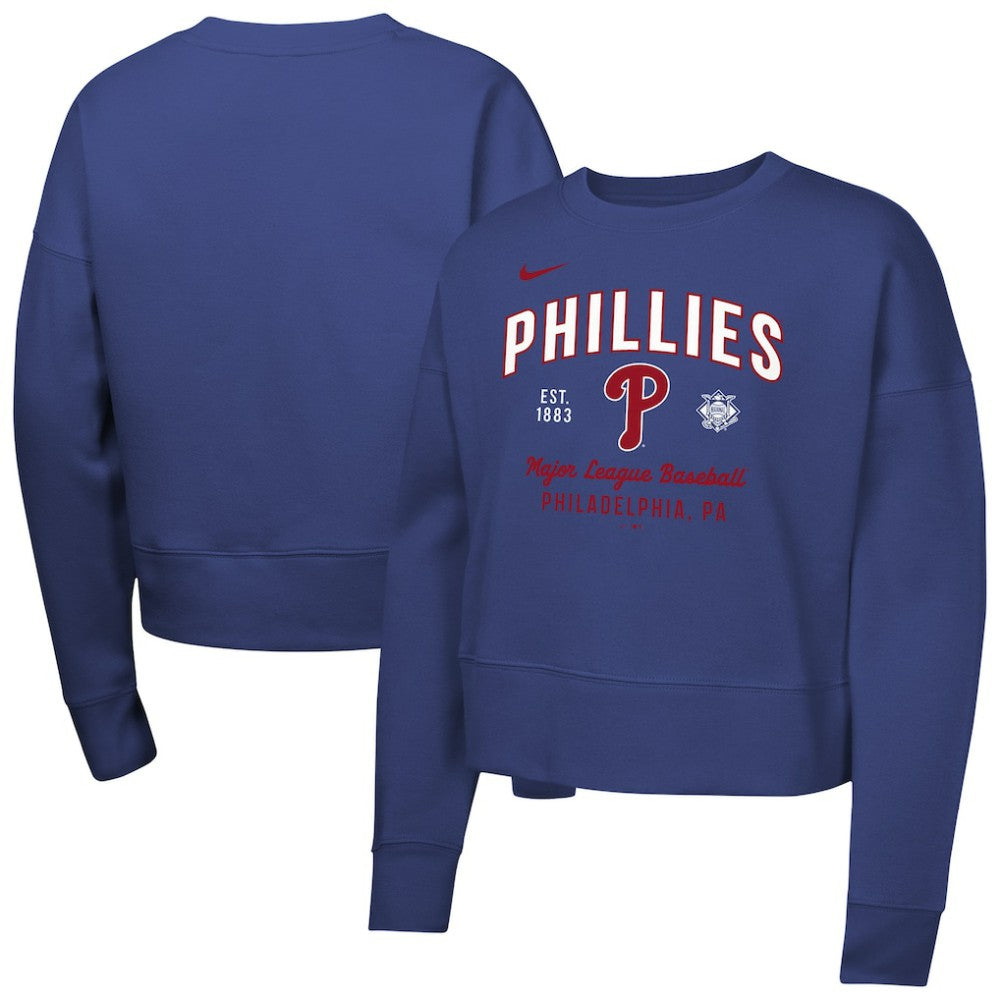 Philadelphia Phillies Nike Girls Youth Fleece Sweatshirt - Royal Sweatshirts