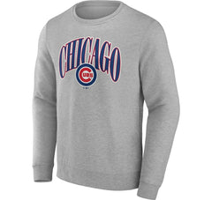 Chicago Cubs Arch Pullover Sweatshirt - Gray Pullover