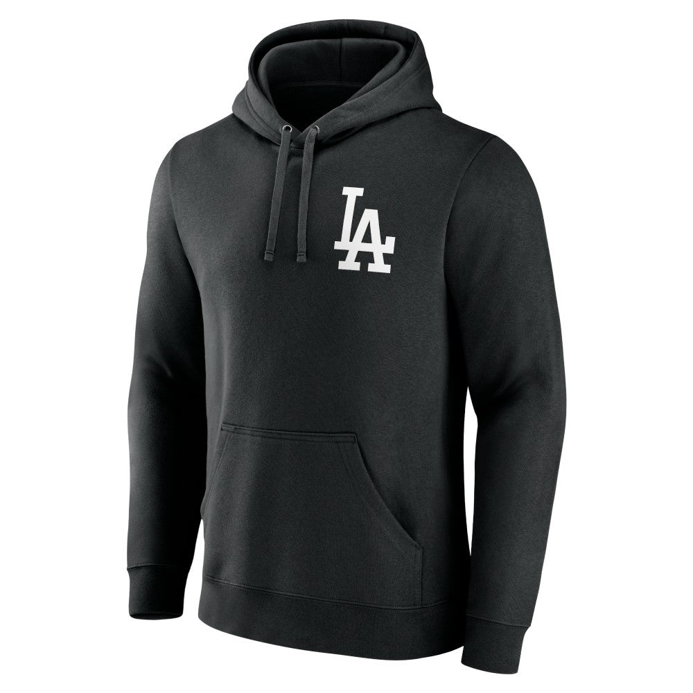 Mookie Betts Los Angeles Dodgers Mister Cartoon Name & Number Pullover Hoodie - Black Hoodies