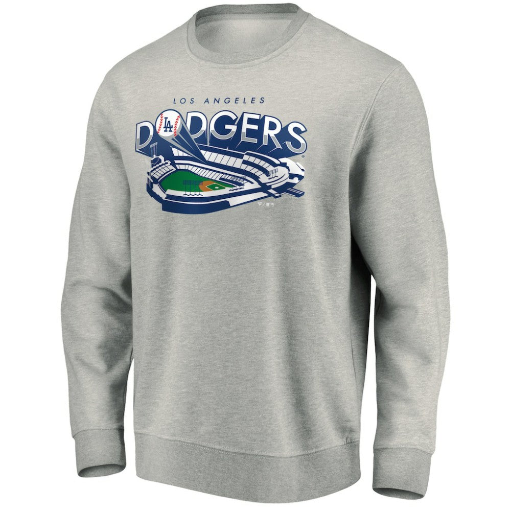 Los Angeles Dodgers Heater Pullover Sweatshirt - Gray Pullover