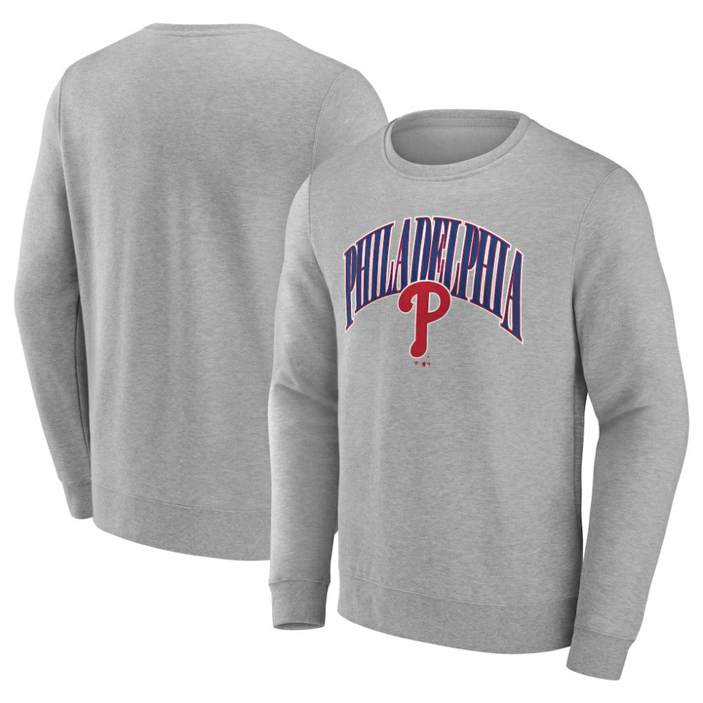 Philadelphia Phillies Arch Pullover Sweatshirt - Gray Pullover
