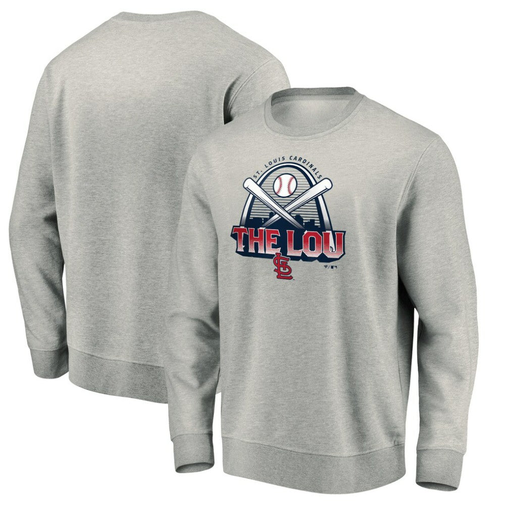 St. Louis Cardinals Heater Pullover Sweatshirt - Gray Pullover