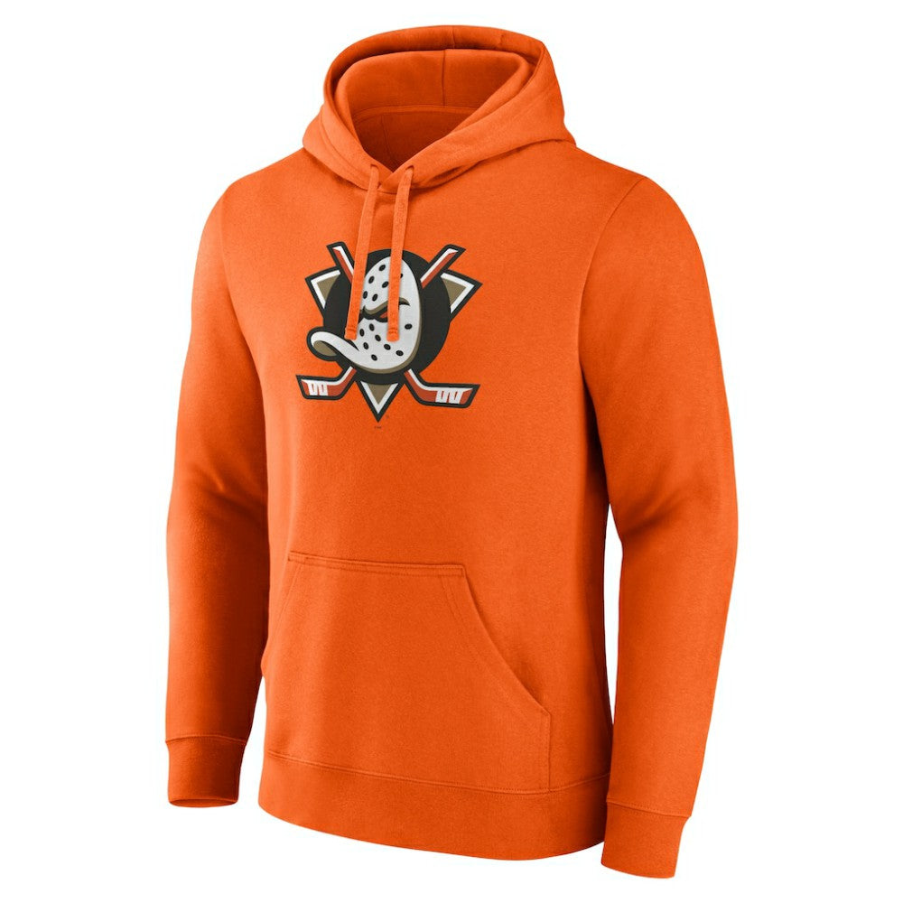 NHL Anaheim Ducks Fanatics Primary Logo Fleece Pullover Hoodie - Orange