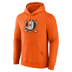 NHL Anaheim Ducks Fanatics Primary Logo Fleece Pullover Hoodie - Orange