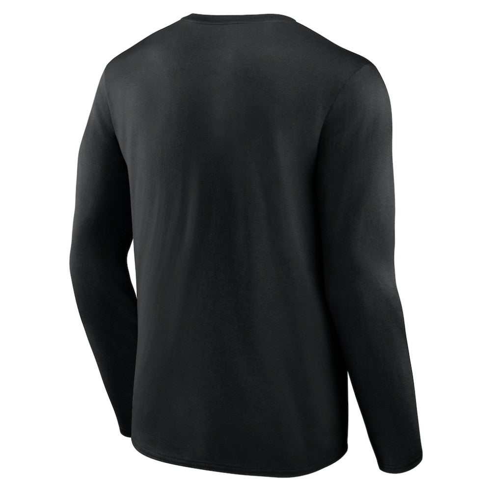 NHL Anaheim Ducks Fanatics Wordmark Logo Long Sleeve T-Shirt - Black