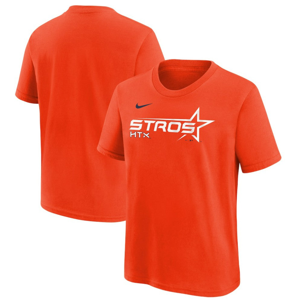 Houston Astros Nike Youth 2025 City Connect Wordmark T-Shirt - Orange T-shirts