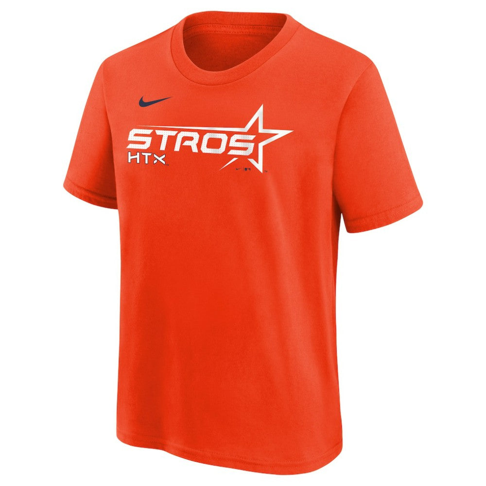 Houston Astros Nike Youth 2025 City Connect Wordmark T-Shirt - Orange T-shirts