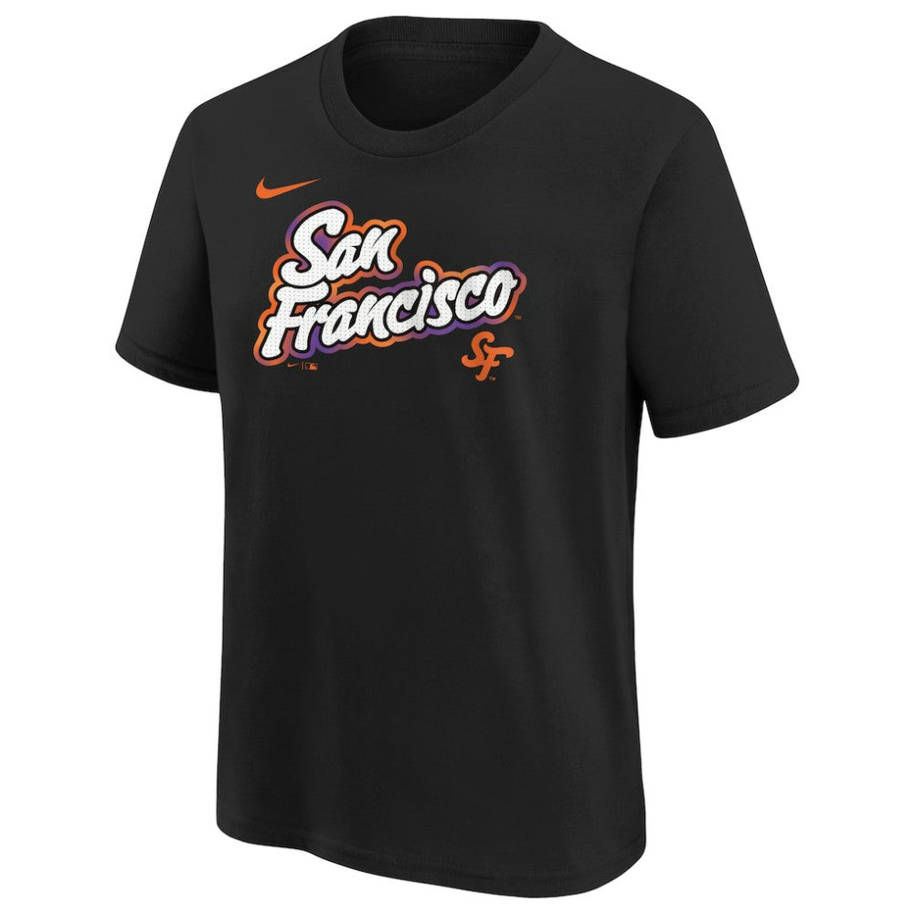 San Francisco Giants Nike Youth 2025 City Connect Wordmark T-Shirt - Black T-shirts