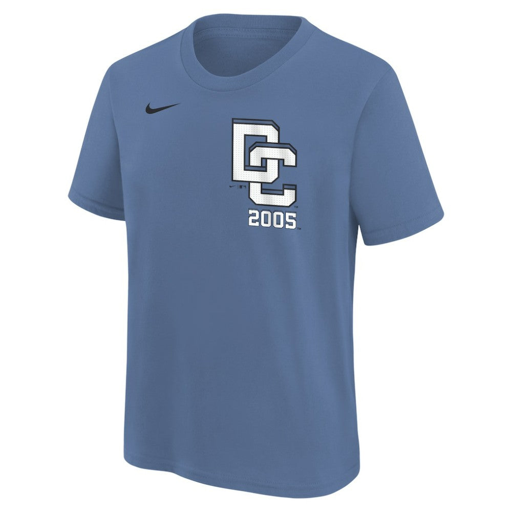 Washington Nationals Nike Youth 2025 City Connect Wordmark T-Shirt - Blue T-shirts