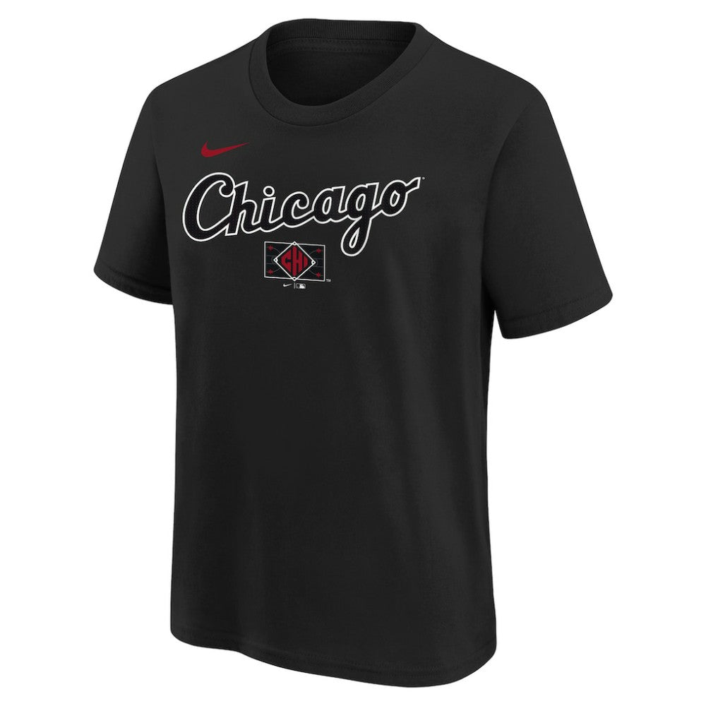 Chicago White Sox Nike Youth 2025 City Connect Wordmark T-Shirt - Black T-shirts