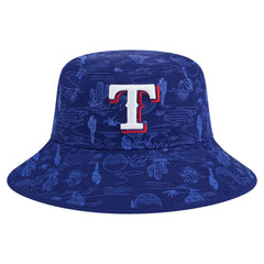Texas Rangers New Era 2025 Spring Training All Over Print Bucket Hat - Dark Blue Hats