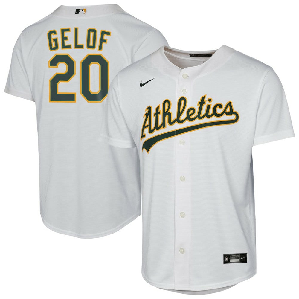 Zack Gelof Athletics Nike Youth Home Replica Player Jersey - White Jerseys