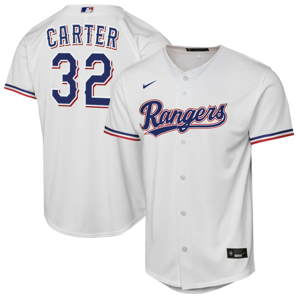 Evan Carter Texas Rangers Nike Youth Home Replica Player Jersey - White Jerseys