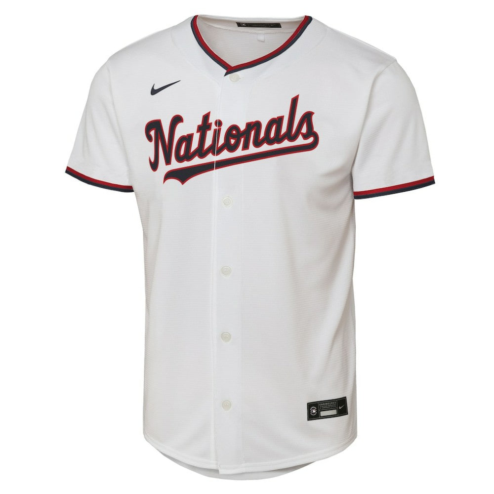 CJ Abrams Washington Nationals Nike Youth Home Replica Player Jersey - White Jerseys