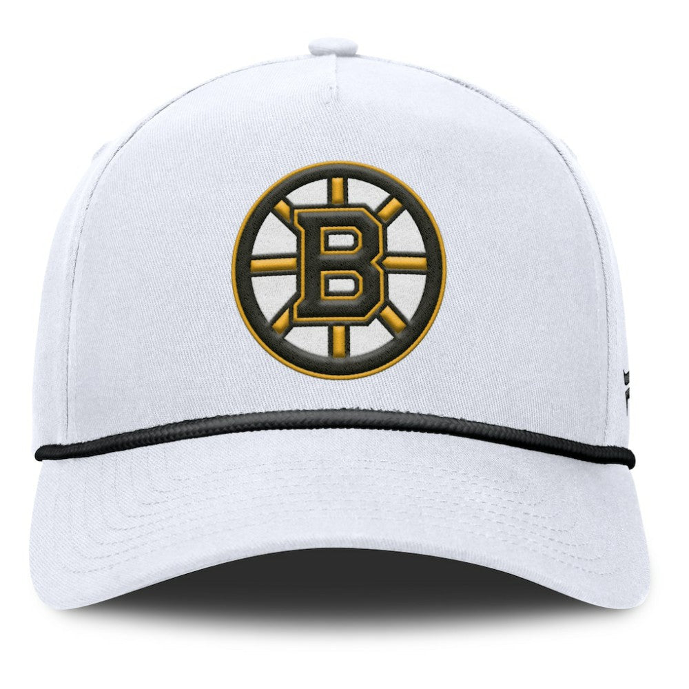 NHL Boston Bruins Fanatics Rope A-Frame Adjustable Hat - White
