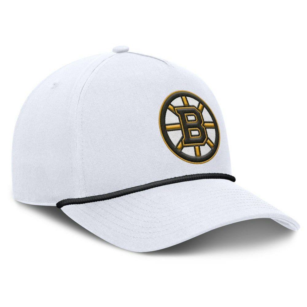 NHL Boston Bruins Fanatics Rope A-Frame Adjustable Hat - White