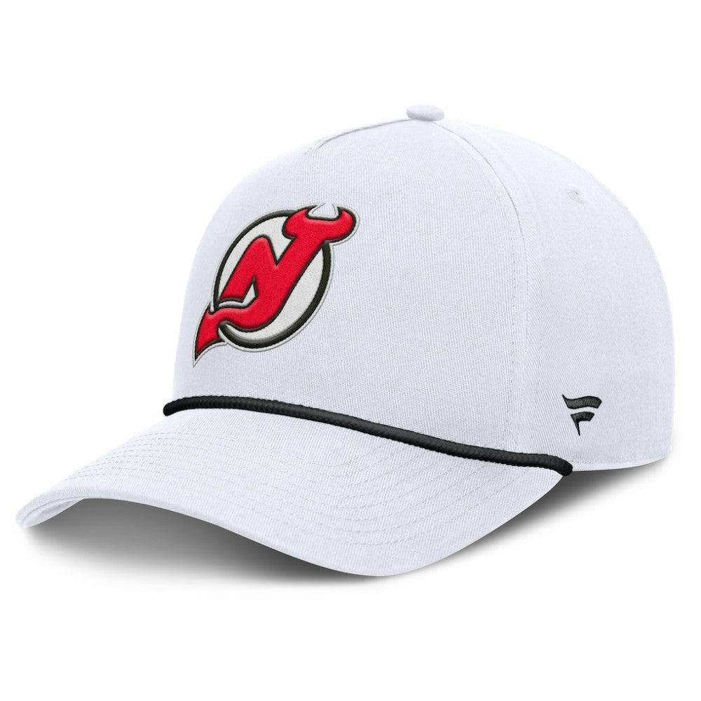 NHL New Jersey Devils Fanatics Rope A-Frame Adjustable Hat - White