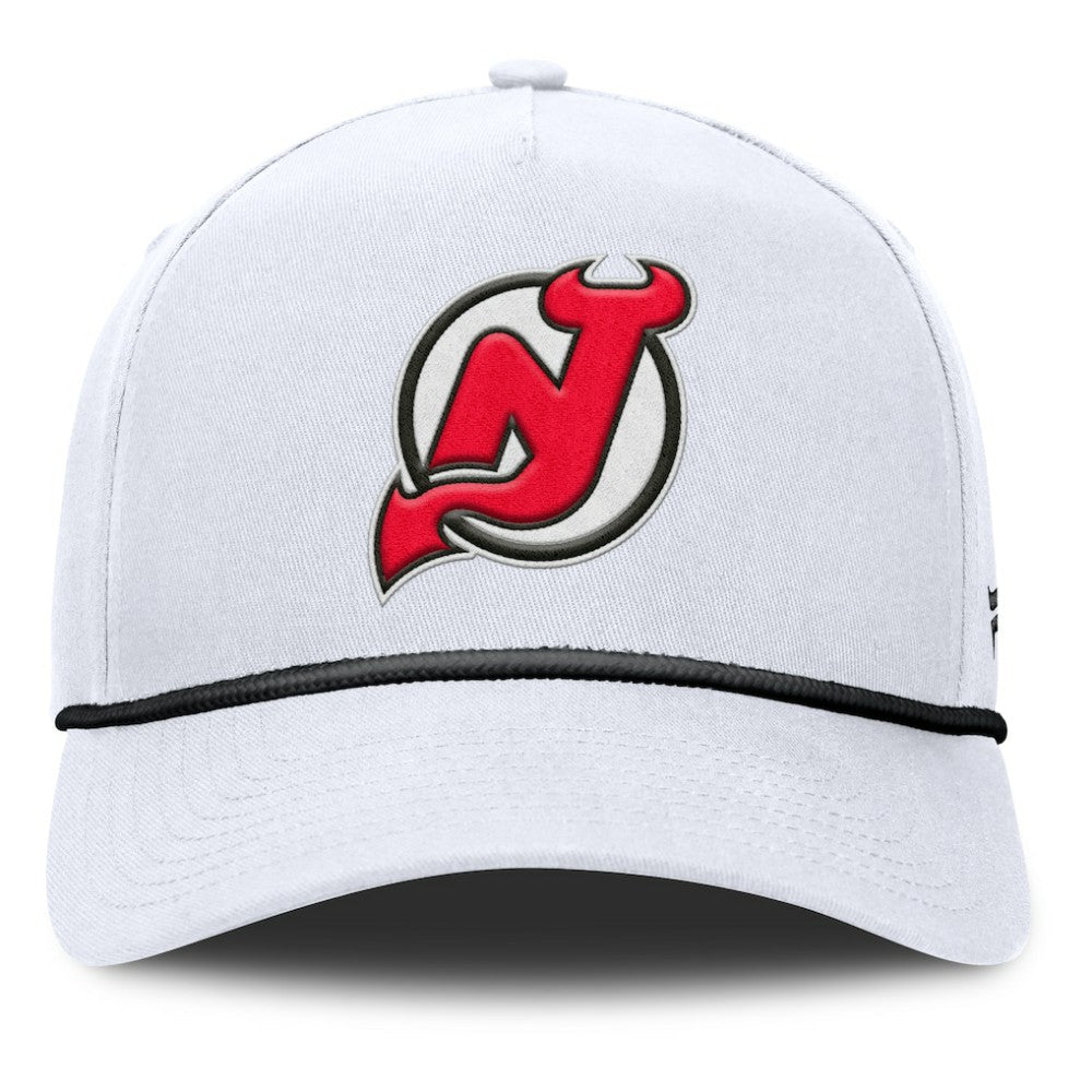 NHL New Jersey Devils Fanatics Rope A-Frame Adjustable Hat - White