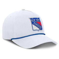 NHL New York Rangers Fanatics Rope A-Frame Adjustable Hat - White