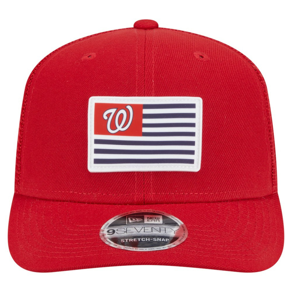 Washington Nationals New Era Flag 9SEVENTY Stretch-Snap Hat - Red Hats