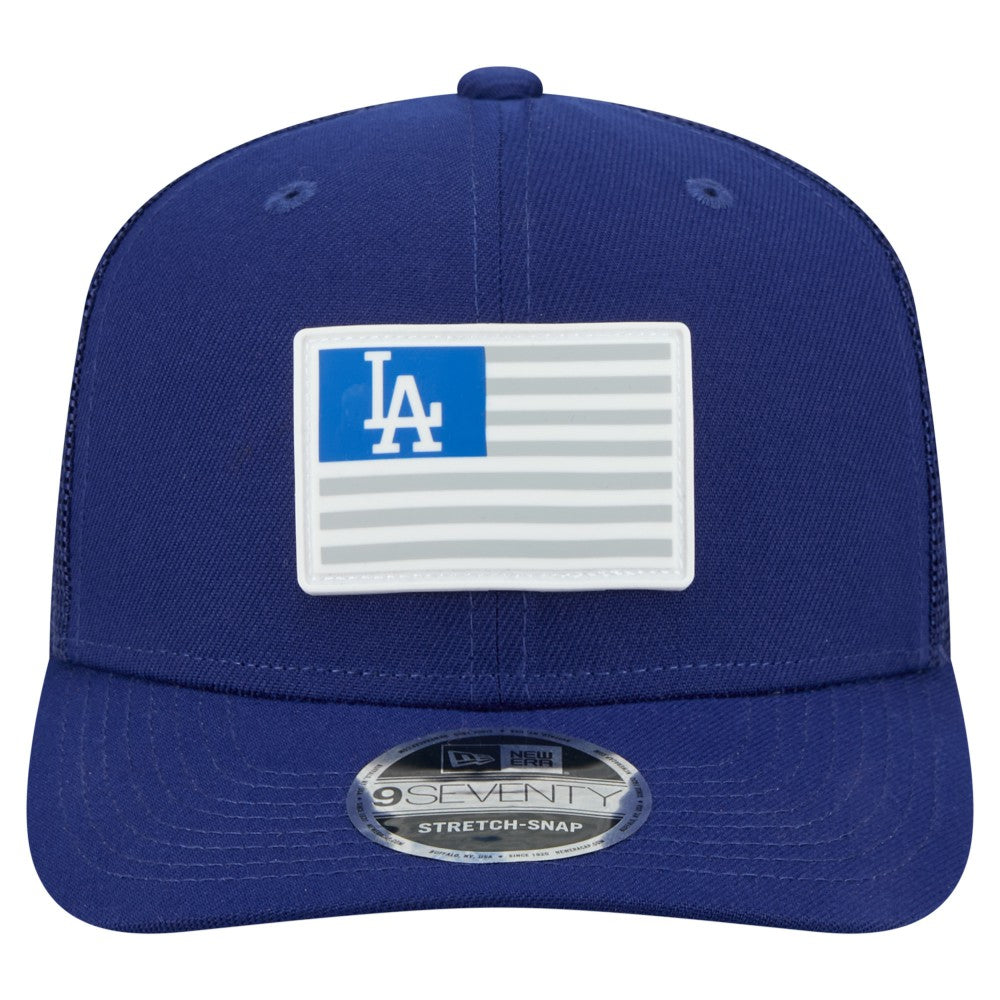 Los Angeles Dodgers New Era Flag 9SEVENTY Stretch-Snap Hat - Royal Hats