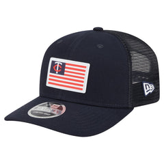 Minnesota Twins New Era Flag 9SEVENTY Stretch-Snap Hat - Navy Hats